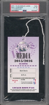 2015-2016 Los Angles Lakers Media Locker Room Pass (PSA/DNA)